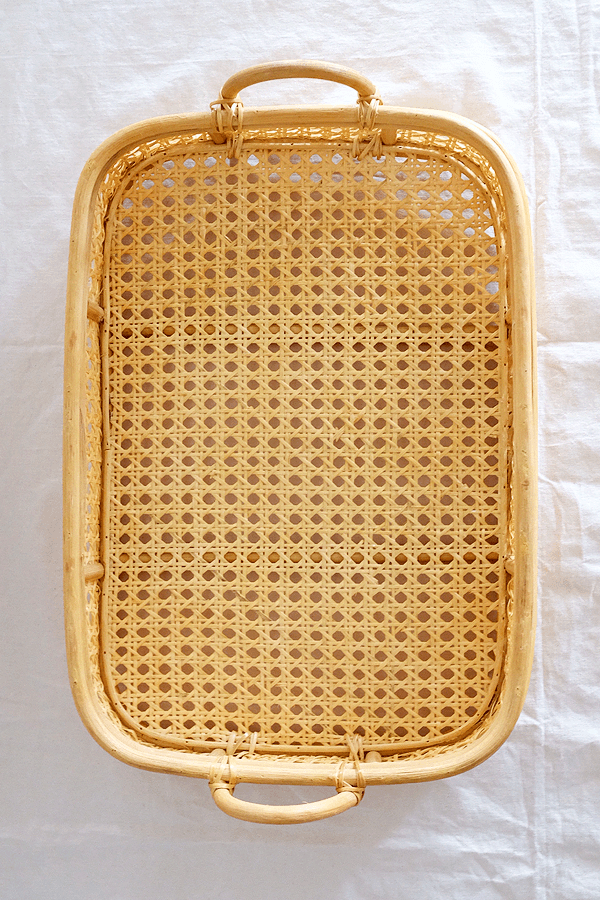 Bong Cane-Woven Rattan Tray