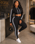 Striped Two Piece Lounge Set